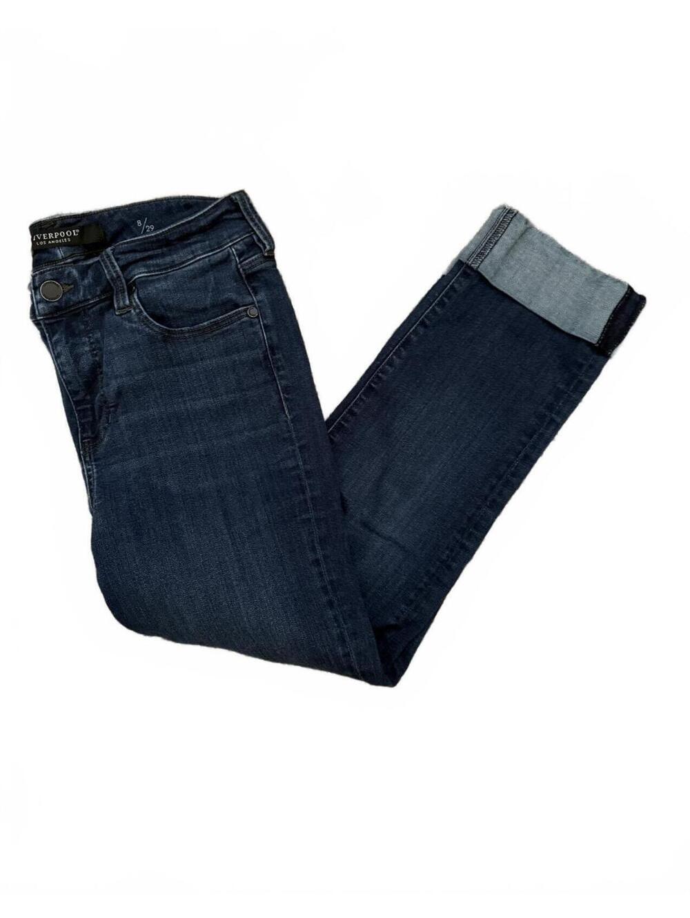 Liverpool Los Angeles The Crop Women's Denim Jeans Size 8 29 Streetwear Cuffed